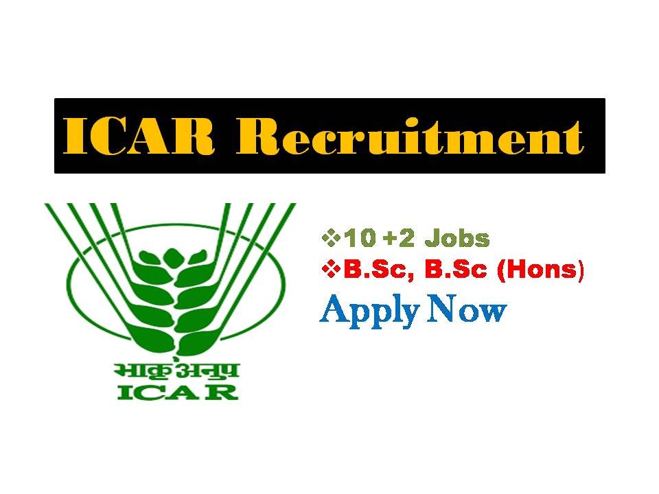 ICAR Recruitment for Latest Govt Jobs for 10th B.Sc