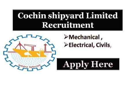 Cochin Shipyard Limited Recruitment 2021