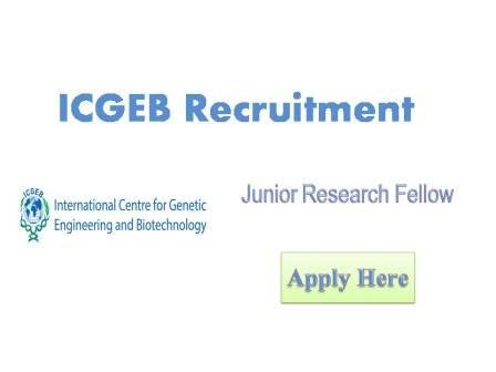 ICGEB Recruitment 2021