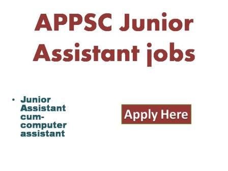 APPSC Junior Assistant jobs