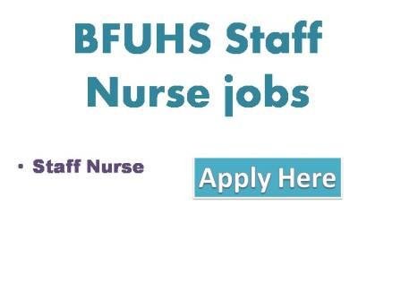 BFUHS Staff Nurse jobs 2022