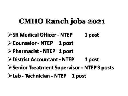 CMHO Ranch jobs 2021