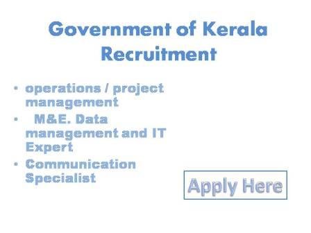 Government of Kerala Recruitment 2021 The Rebuild Kerala Initiative as part of its support to various departments of the Government of Kerala