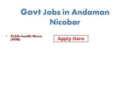 Govt Jobs in Andaman Nicobar