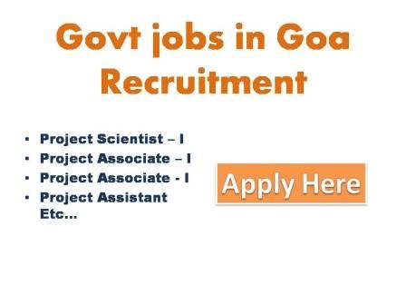 Govt jobs in Goa For CSIR National Institute of Oceanography