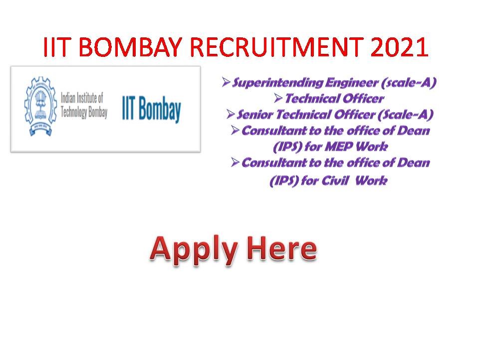 IIT BOMBAY RECRUITMENT 2021