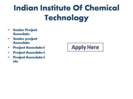 Indian Institute Of Chemical Technology 2021