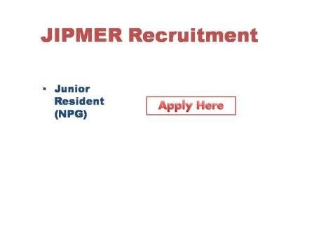 JIPMER Recruitment 2022