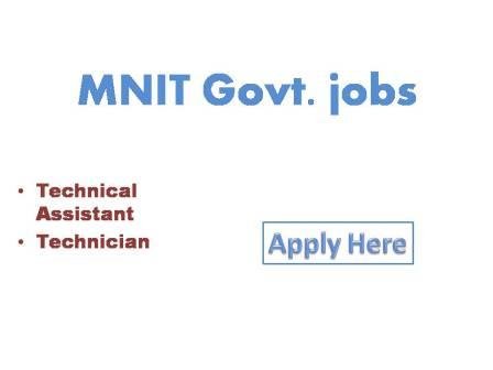 MNIT Govt jobs 2022