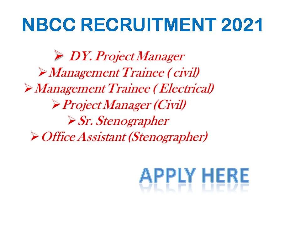 NBCC RECRUITMENT 2021