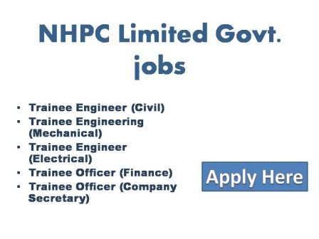 NHPC Limited Govt. jobs 2022