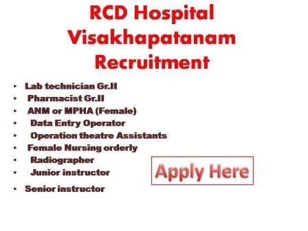 RCD Hospital Visakhapatanam Recruitment 2021