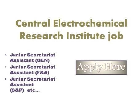 Central Electrochemical Research Institute job