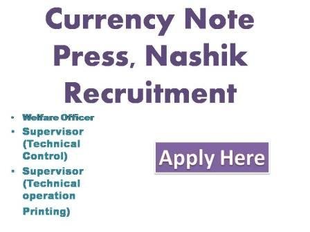 Currency Note Press Nashik Recruitment 2022