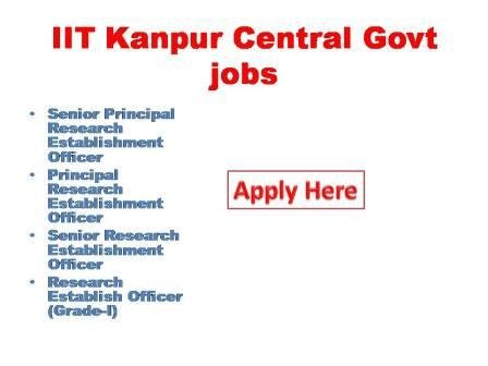 IIT Kanpur Central Govt jobs 2022