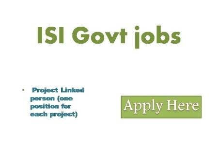 ISI Govt jobs 2022 in Indian Statistical Institute