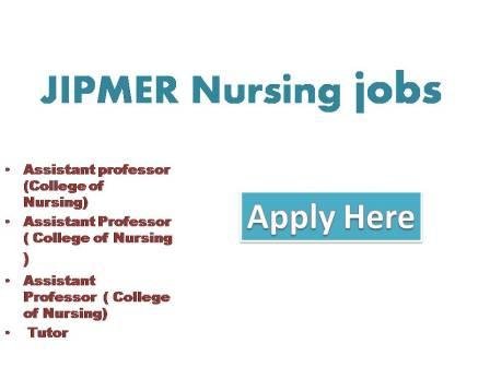 JIPMER Nursing jobs 2022