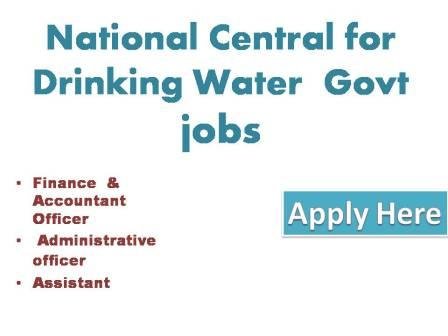 National Central for Drinking Water Govt jobs 2022 National Central for Drinking Water, Sanitation and quality Kolkata, an autonomous