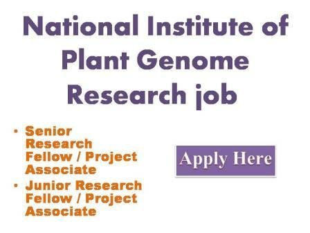 National Institute of Plant Genome Research Jobs