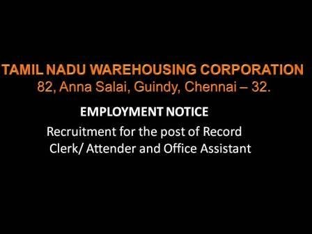 Tamil Nadu Warehousing corporation Govt jobs 2022