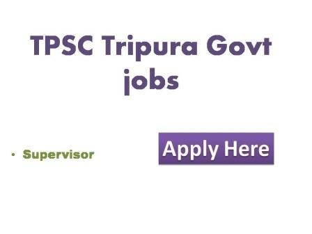 TPSC Tripura Govt jobs 2022