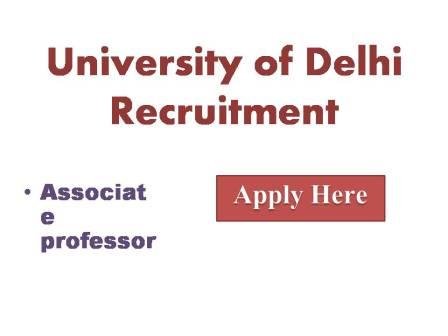 University of Delhi Recruitment 2022