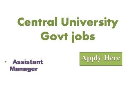 Central University Govt jobs 2022