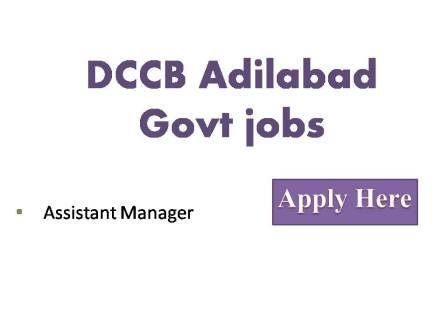 DCCB Adilabad Govt jobs 2022