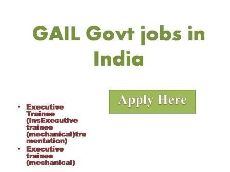 GAIL Govt jobs in India 2022