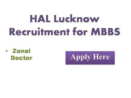 HAL Lucknow Recruitment for MBBS