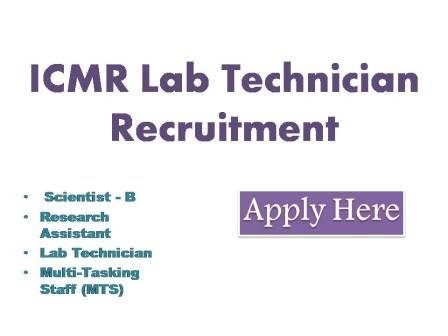 ICMR Lab Technician Recruitment 2022