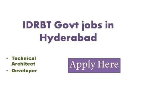 IDRBT Govt jobs in Hyderabad