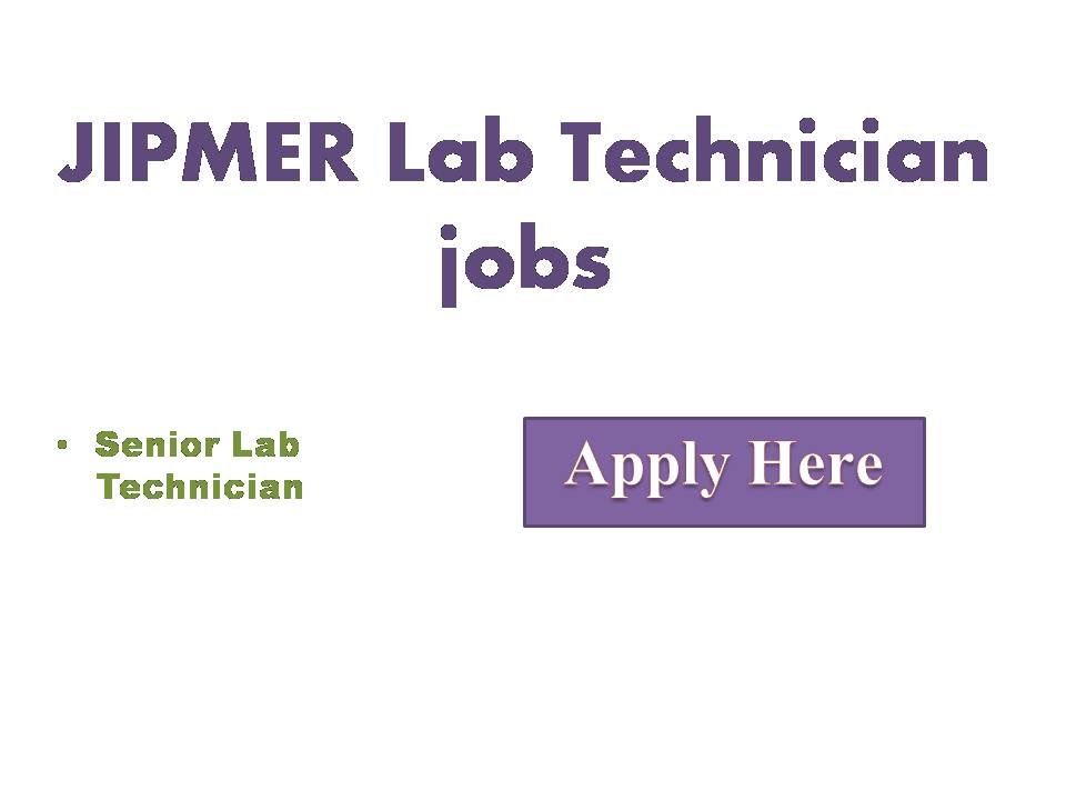 JIPMER Lab Technician jobs 2022