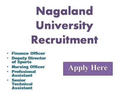 Nagaland  University Recruitment 2022
