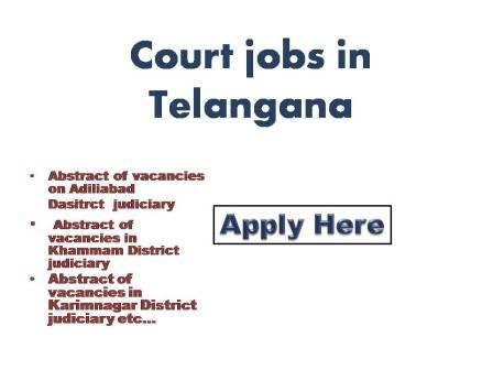 Court jobs in Telangana 2022
