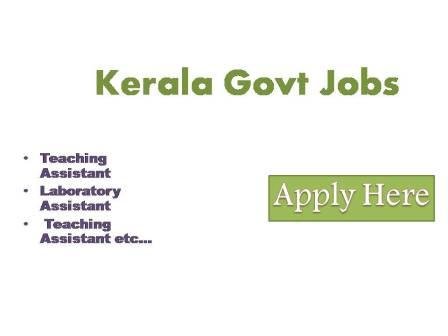 Kerala Govt Jobs walk-in-interview for following reports engagement in the contract (daily wage basis) for a period of one year