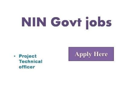 NIN Govt jobs 2022