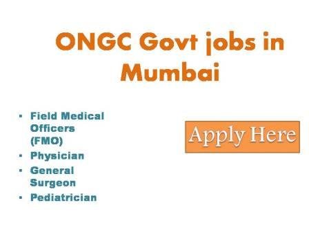 ONGC Govt jobs in Mumbai
