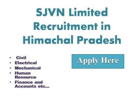 SJVN Limited Recruitment in Himachal Pradesh