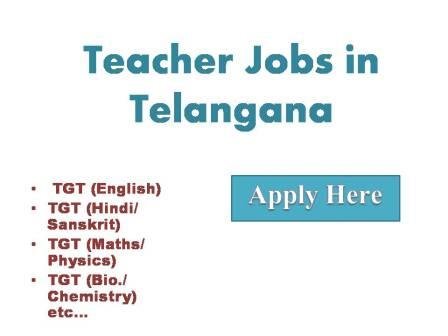 Teacher Jobs 2022 In Telangana