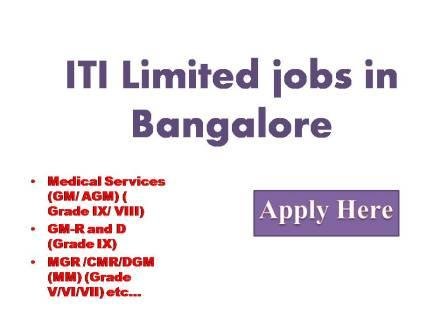 ITI Limited jobs in Bangalore