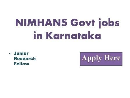 NIMHANS Govt jobs in Karnataka 2022