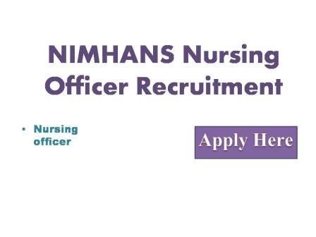 NIMHANS Nursing Officer Recruitment 2022