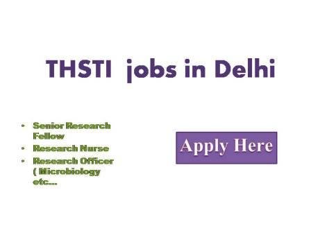 THSTI  jobs in Delhi 2022