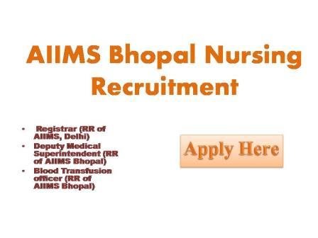 AIIMS Bhopal Nursing Recruitment 2022 The rolling advertisement will be limited to seats that remain unfilled in the previous