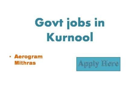Govt jobs in Kurnool 2022
