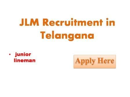 JLM Recruitment in Telangana 2022