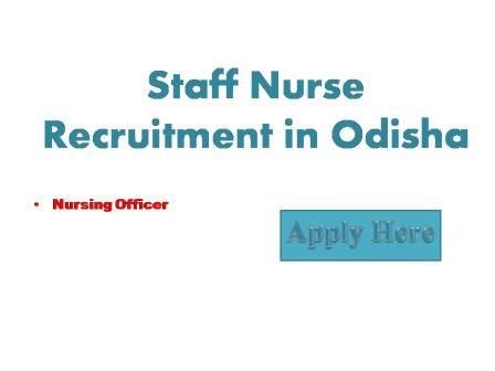 Staff Nurse Recruitment in Odisha 2022