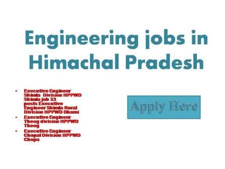 Engineering jobs in Himachal Pradesh 2022