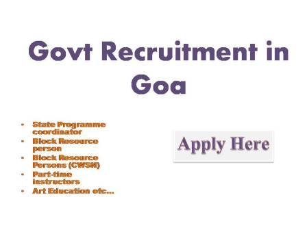 Govt Recruitment in Goa Walk-in-interview shall be held in the directorate of education, Alto perform on 24th and 27th June 2022